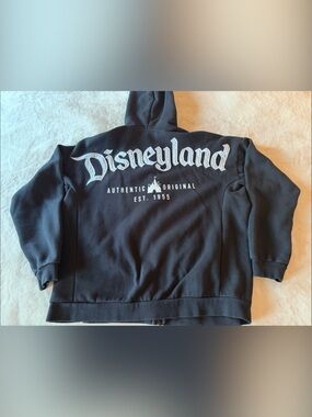 Disneyland Resort Black Zip-Up Oversize Hoodie Unisex - Size Medium